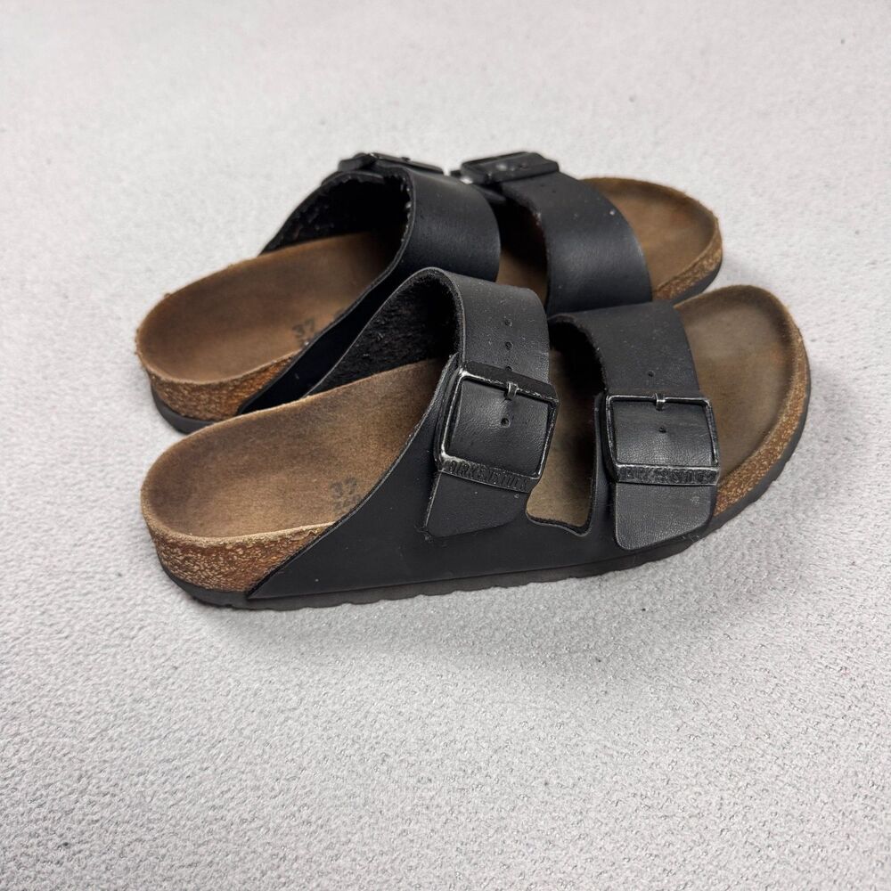 Birkenstock Arizona Black Sandals Womens Size EU 37 US 6 6.5 Two Strap Slide
